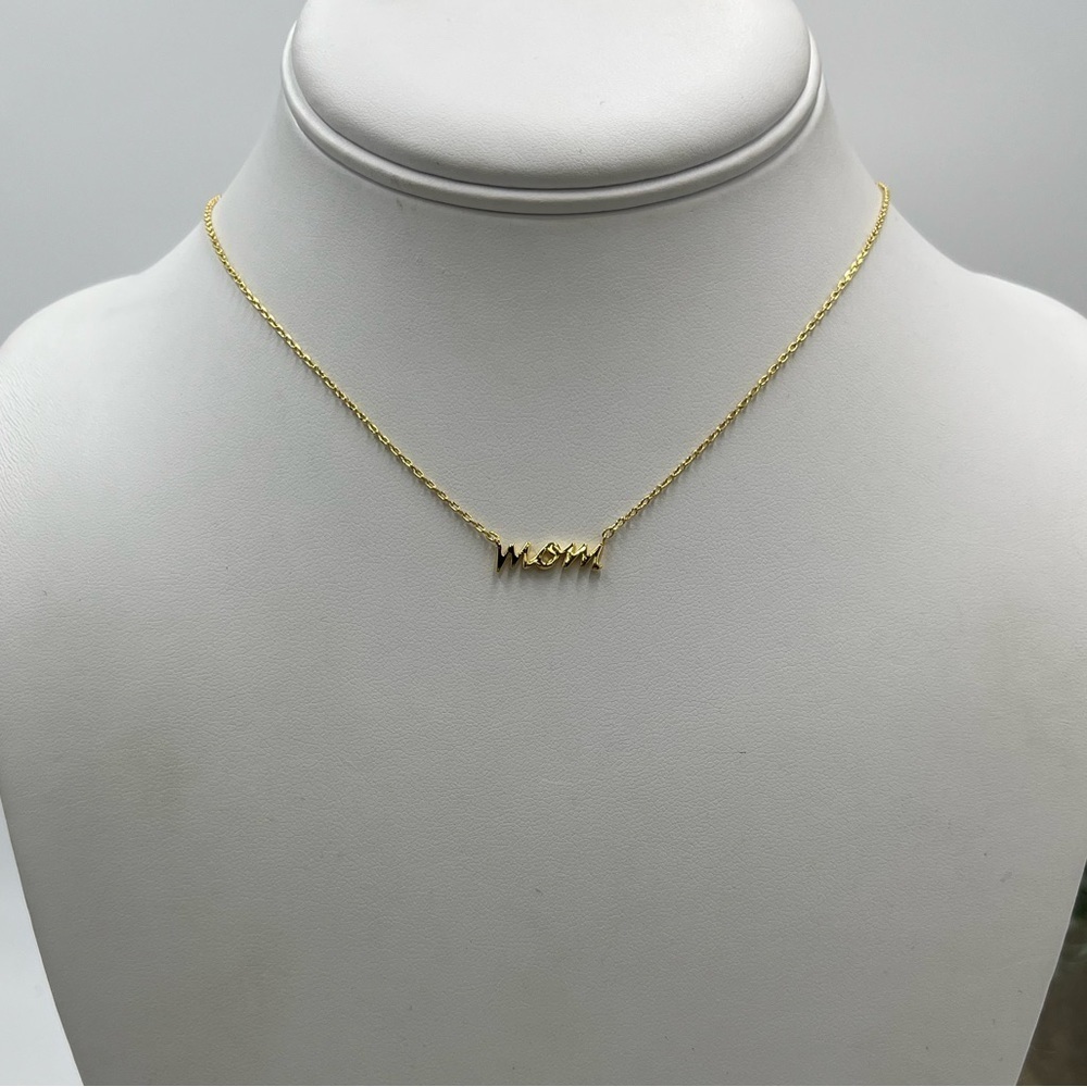 Kate Spade "Mom" Script Pendant Necklace Gold Plated New Gift‎ “Say Yes"
